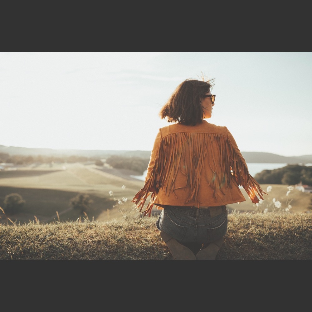 Beautiful suede fringe jacket